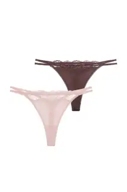 Wehkamp Dorina Curve string Origins (set van 2) bruin/roze aanbieding