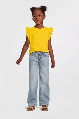 Wehkamp Anytime wide leg jeans lichtblauw aanbieding