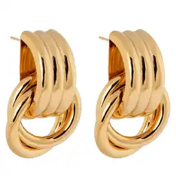 Wehkamp Label Kiki gold plated oorbellen Round Hoops aanbieding
