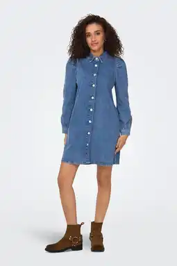 Wehkamp ONLY denim spijkerjurk medium blue denim aanbieding