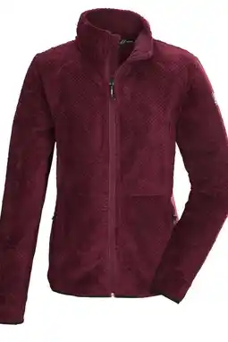 Wehkamp Killtec fleece jas donkerrood aanbieding