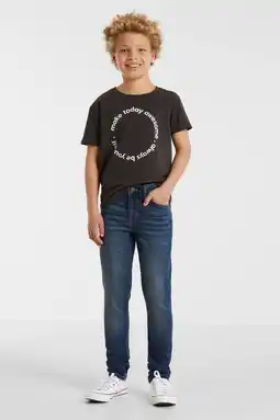 Wehkamp Anytime skinny jeans donkerblauw aanbieding