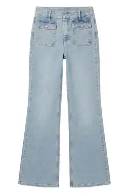 Wehkamp Fifth House Bella highwaist flared jeans medium blue denim aanbieding
