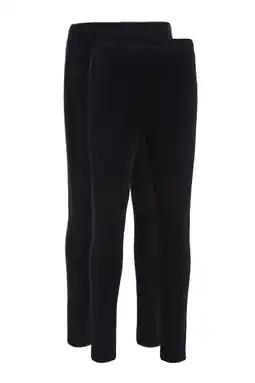Wehkamp Anytime fleece legging - zwart (set van 2) aanbieding