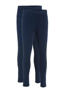 Wehkamp Anytime fleece legging - navy (set van 2) aanbieding