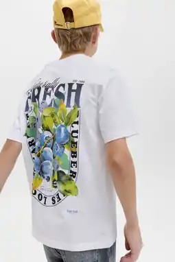 Wehkamp JACK & JONES JUNIOR T-shirt met backprint wit aanbieding