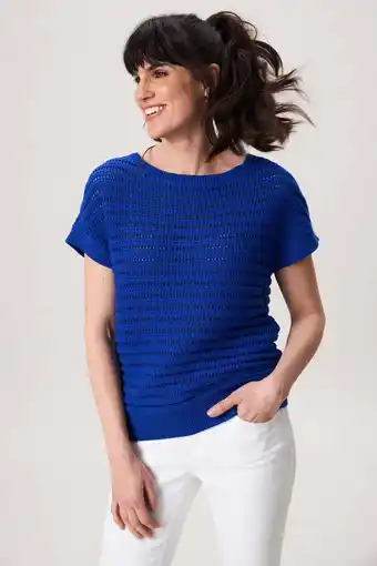 Wehkamp Miss Etam gebreide trui blauw aanbieding