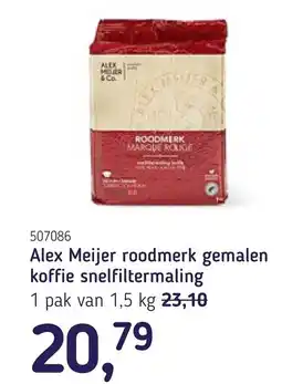 Van Hoeckel Alex Meijer roodmerk gemalen koffie snelfiltermaling aanbieding