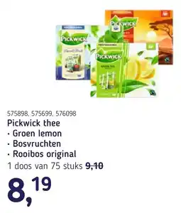 Van Hoeckel Pickwick thee aanbieding