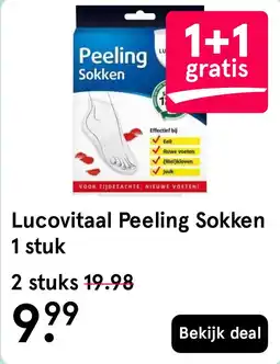 Etos Lucovitaal Peeling Sokken 1 stuk aanbieding