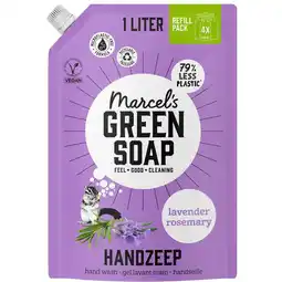Etos Marcel's Green Soap Handzeep Lavendel & Rozemarijn Navulling 1000ml aanbieding