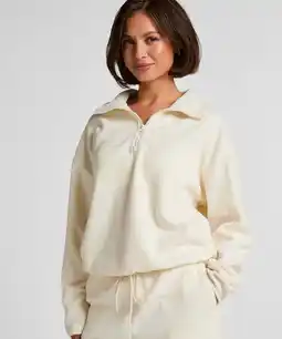 Hunkemoller Hunkemöller Sportieve fleece top met rits Wit aanbieding