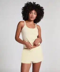 Hunkemoller Hunkemöller Pointelle Short Geel aanbieding