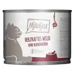 Zooplus MjAMjAM 6 x 200 g - Hartig hertenvlees en konijn met fruitige bosbessen aanbieding