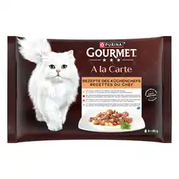 Zooplus 3 + 1 gratis! 4 x Gourmet a la carte natvoer voor katten. - Kip, Forel, Rund, Koolvis (4 x 4 x 85 g) aanbieding