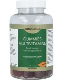 De Online Drogist Natupharma Gummies Multivitamine Rood Fruit-Sinaasappel aanbieding