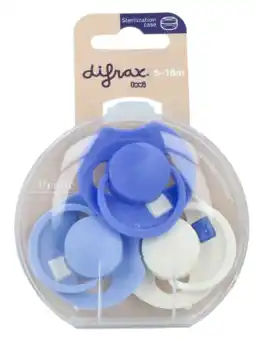 De Online Drogist Difrax Lovi Fopspenen Blue 6-18M aanbieding