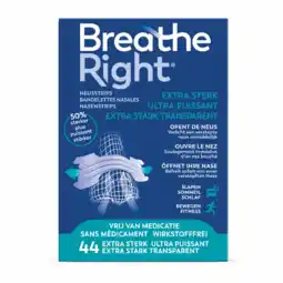 De Online Drogist Breathe Right Neusstrips Transparant Extra Sterk aanbieding