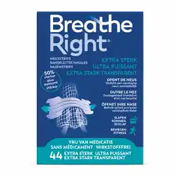 De Online Drogist Breathe Right Neusstrips Transparant Extra Sterk aanbieding