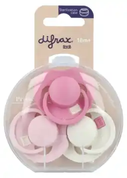 De Online Drogist Difrax Lovi Fopspenen Pink 18M+ aanbieding