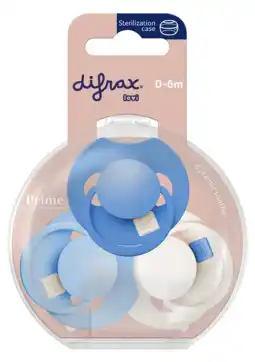 De Online Drogist Difrax Lovi Prime Blue Fopspenen 0-6M aanbieding