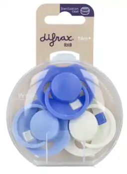 De Online Drogist Difrax Lovi Fopspenen Blue 18M+ aanbieding