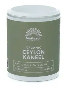 De Online Drogist Mattisson HealthStyle Ceylon Kaneel 35GR aanbieding