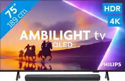 Coolblue Philips Ambilight 75 PUS8500 QLED 4K (2025) + JBL Bar 300 MK2 Zwart aanbieding