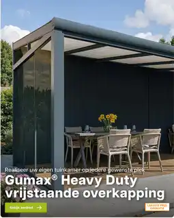 Tuinmaximaal Gumax Heavy Duty vrijstaande overkapping aanbieding