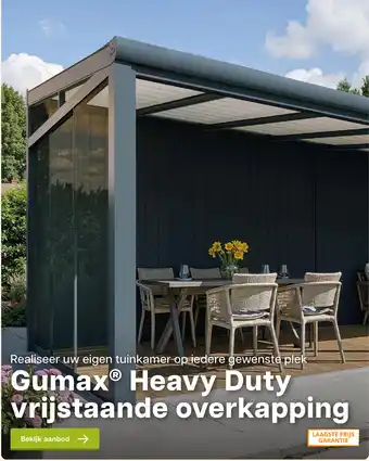 Gumax Heavy Duty vrijstaande overkapping