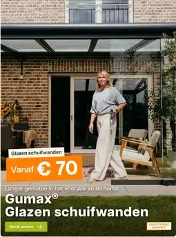 Tuinmaximaal Gumax Glazen schuifwanden aanbieding
