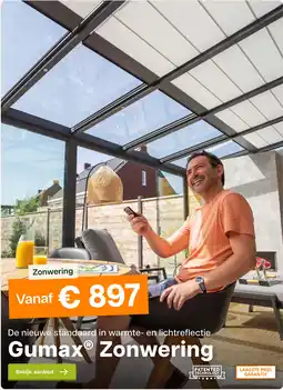 Tuinmaximaal Gumax Zonwering aanbieding