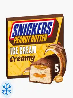 Flink Snickers Creamy Peanut Butter ijs repen 5st aanbieding