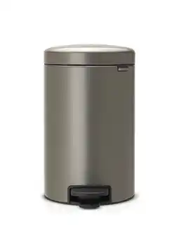 Wehkamp Brabantia NewIcon pedaalemmer 12L met kunststof binnenemmer - Platinum aanbieding