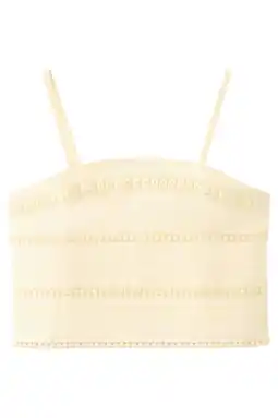 Wehkamp Mango Kids cropped top lichtgeel aanbieding