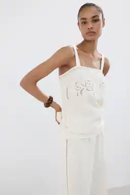 Wehkamp Mango top broderie ecru aanbieding