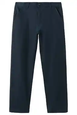 Wehkamp Mango Kids pantalon met linnen donkerblauw aanbieding