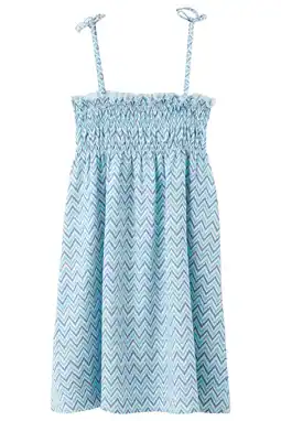 Wehkamp Mango Kids zomerjurk blauw aanbieding
