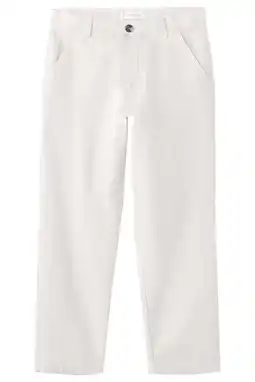 Wehkamp Mango Kids pantalon met linnen zand aanbieding