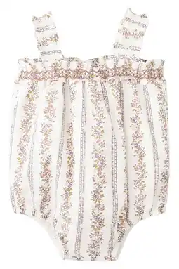 Wehkamp Mango Kids katoenen gebloemde romper met borduursels wit aanbieding