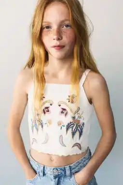 Wehkamp Mango Kids cropped top wit aanbieding