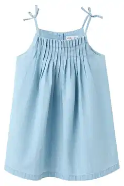 Wehkamp Mango Kids korte jurk light blue denim aanbieding