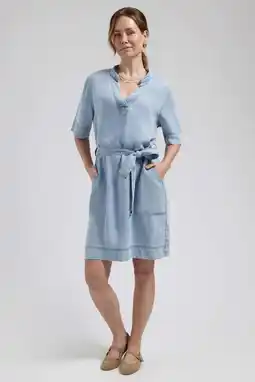 Wehkamp Florez mini jurk light blue denim aanbieding