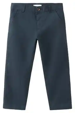 Wehkamp Mango Kids chino met linnen donkerblauw aanbieding