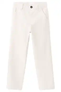 Wehkamp Mango Kids chino met linnen beige aanbieding