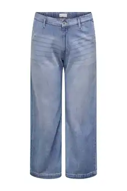 Wehkamp ONLY CARMAKOMA wide leg jeans medium blue denim aanbieding