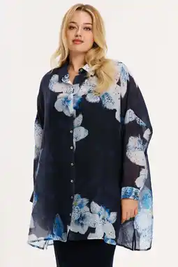Wehkamp YOEK gebloemde blouse blauw aanbieding