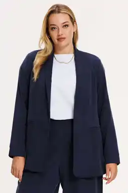 Wehkamp YOEK regular blazer blauw aanbieding