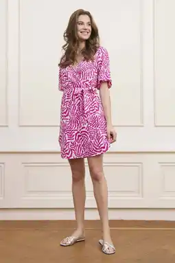 Wehkamp Lofty Manner wikkel-/overslagjurk roze aanbieding