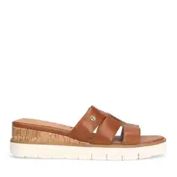 Wehkamp No Stress leren slippers cognac aanbieding